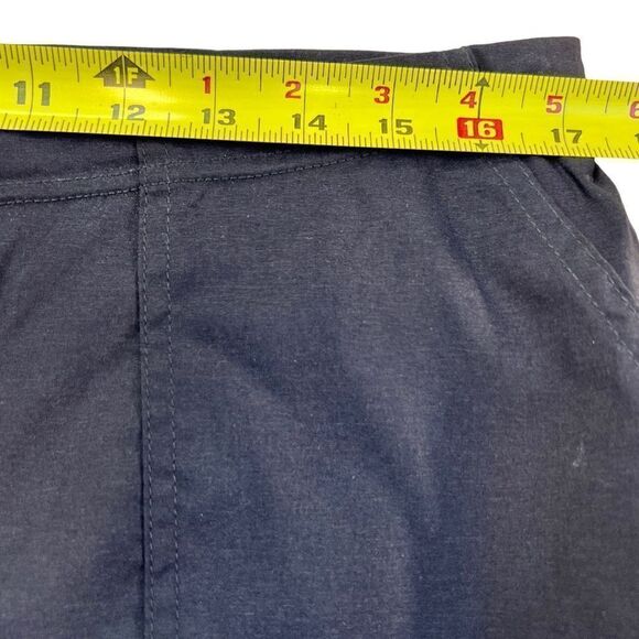 Prana Women's Flat Front Pockets Drawstring Skort Skirt Black Size Medium - Picture 3 of 6